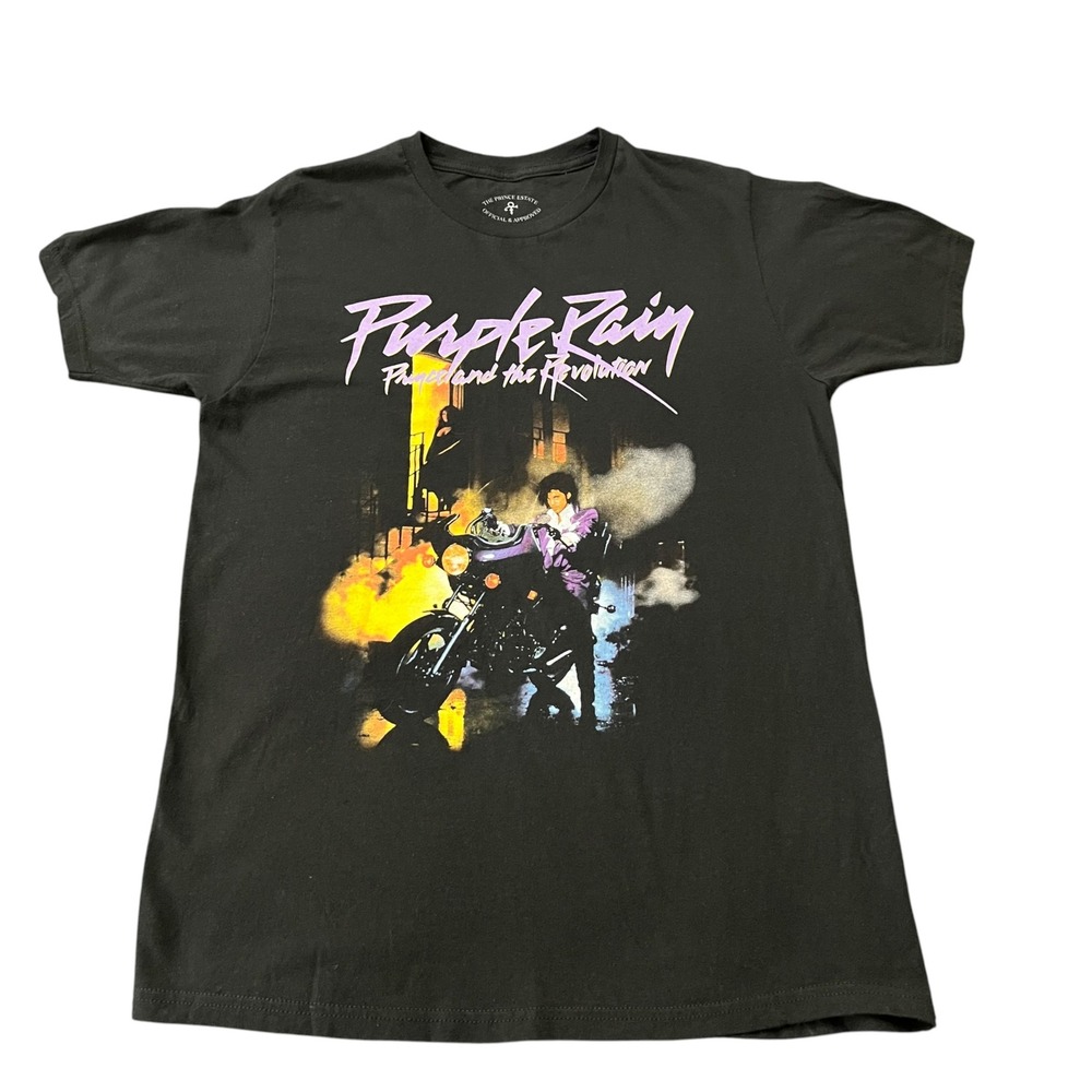 Official Prince Purple Rain T Shirt Medium Motorcycle Band Graphic Tee AOP